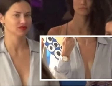 Η Αdriana Lima στα σοκάκια της Μυκόνου χωρίς... σουτιέν - «Κόλασε» τους πάντες (βίντεο)